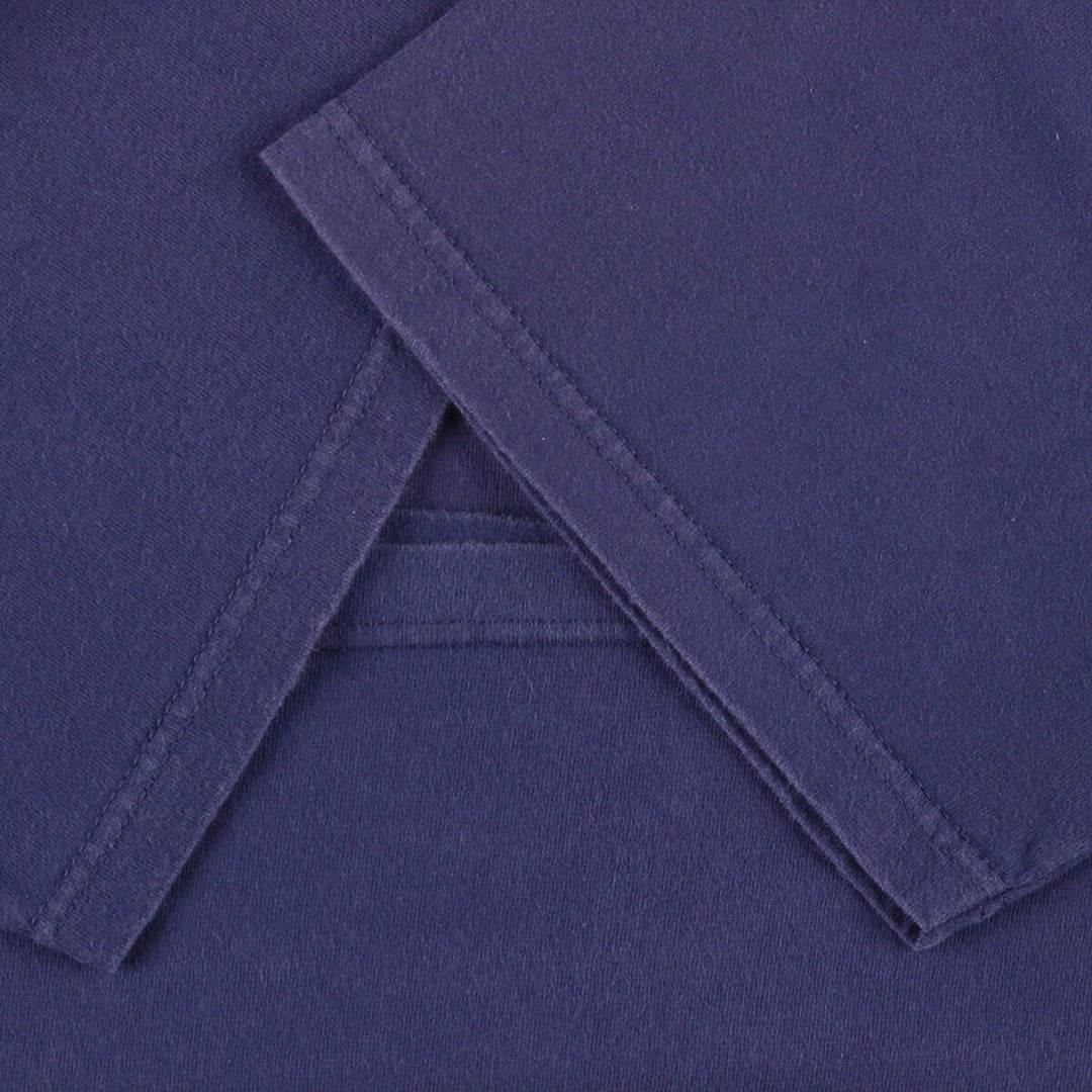 00'S adidas One Point Logo T-shirt Made in USA Men's L size cotton navy blue type Vintage Second Hand