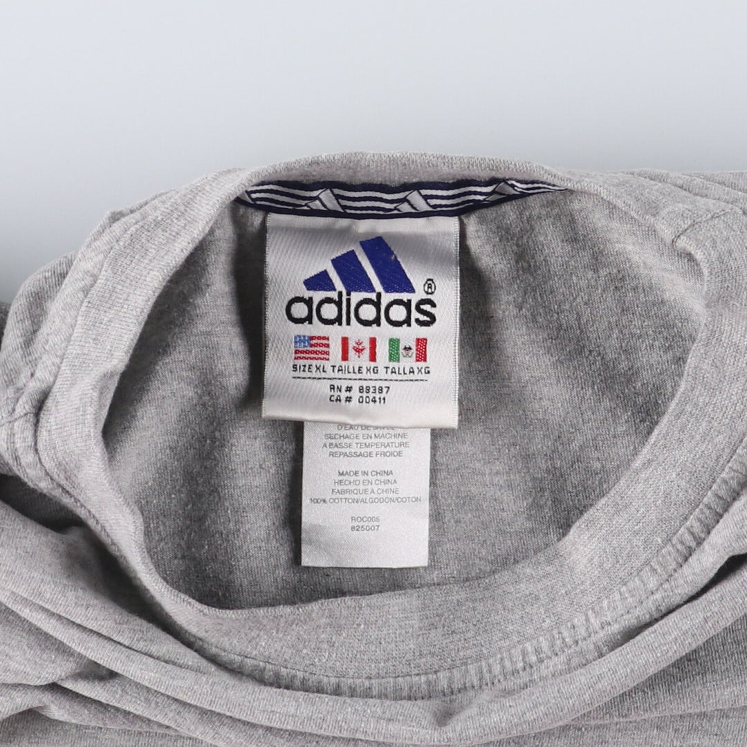 00'S adidas One Point Logo T-shirt Men's XL size cotton gray type Vintage Second Hand