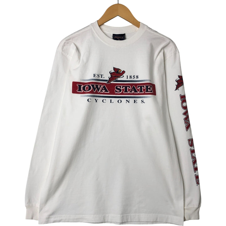 90'S Jansport JANSPORT Long Sleeve T-Shirt, Men's Medium Size, Vintage unclear white type Vintage Second Hand