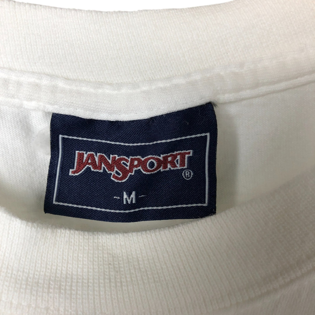 90'S Jansport JANSPORT Long Sleeve T-Shirt, Men's Medium Size, Vintage unclear white type Vintage Second Hand