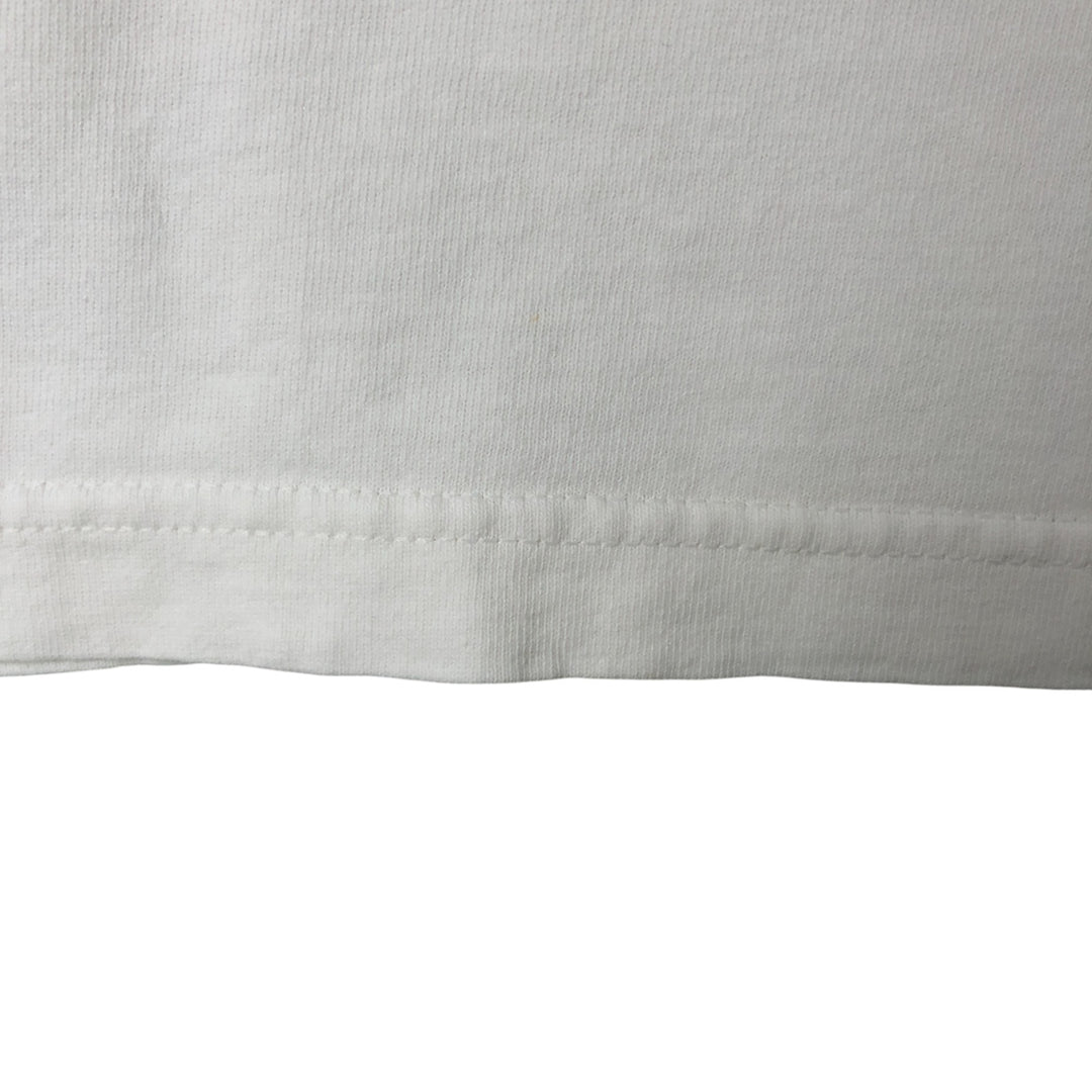 00'S Adidas long T-shirt, men's size L cotton white type Vintage Second Hand