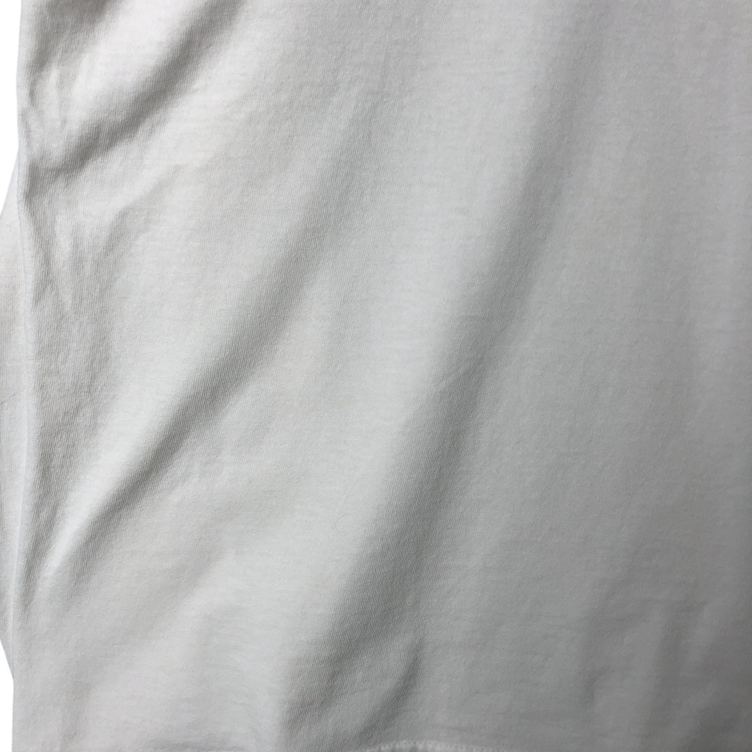 00'S Adidas long T-shirt, men's size L cotton white type Vintage Second Hand