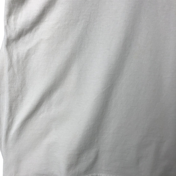 00'S Adidas long T-shirt, men's size L cotton white type Vintage Second Hand