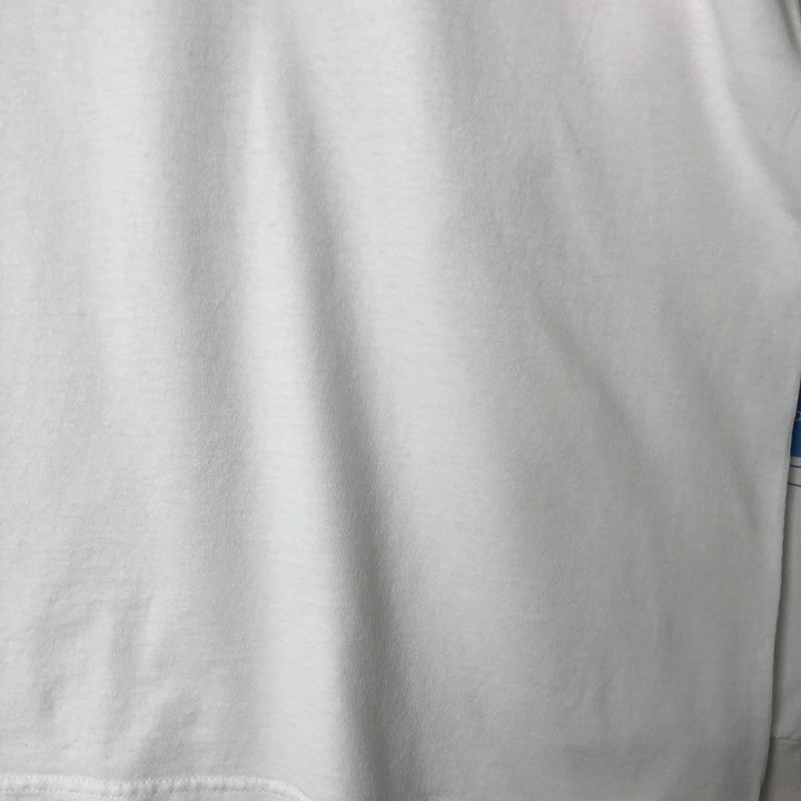 00'S Adidas long T-shirt, men's size L cotton white type Vintage Second Hand