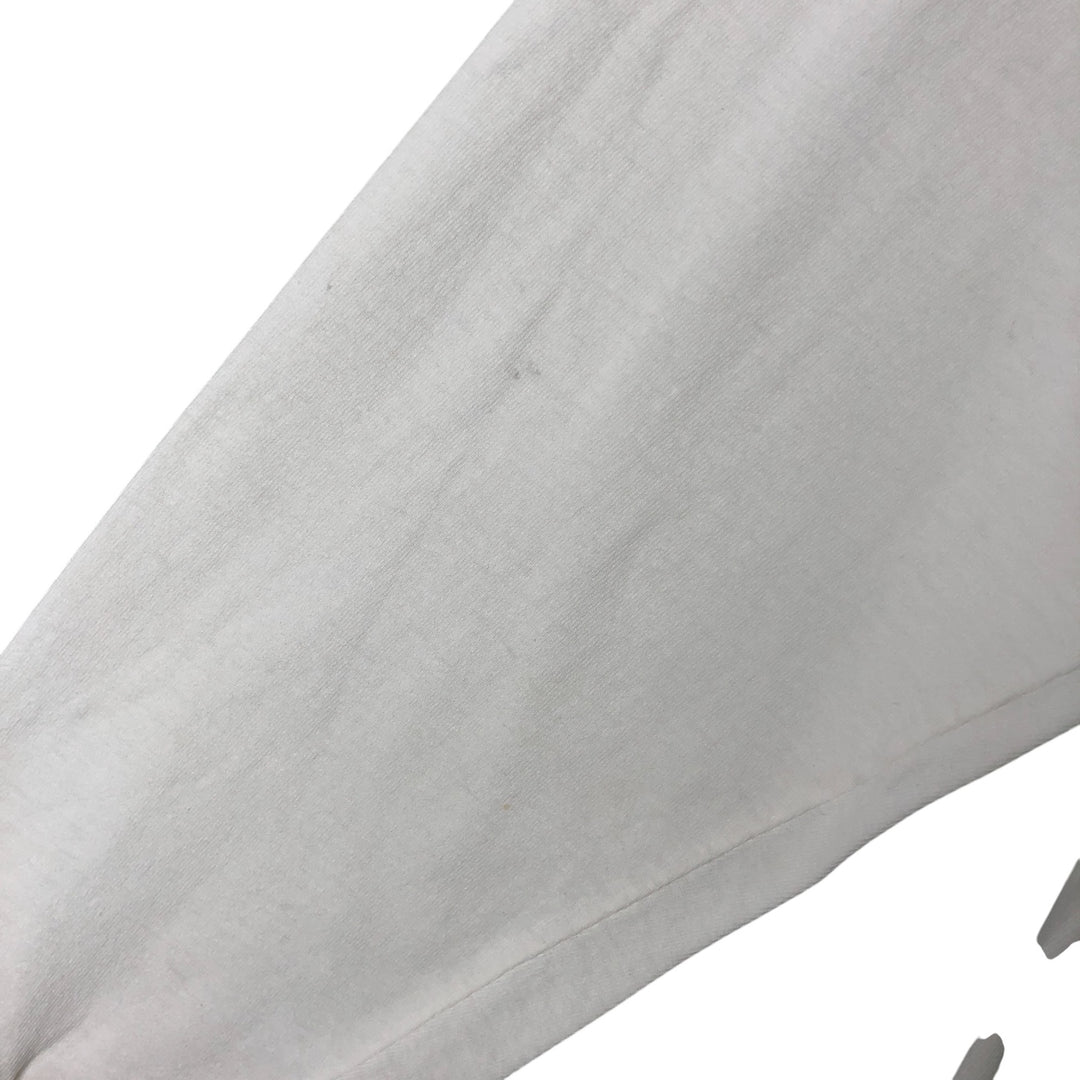 00'S Adidas long T-shirt, men's size L cotton white type Vintage Second Hand