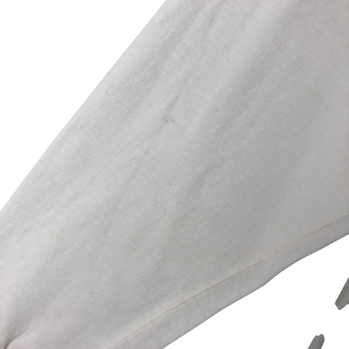 00'S Adidas long T-shirt, men's size L cotton white type Vintage Second Hand