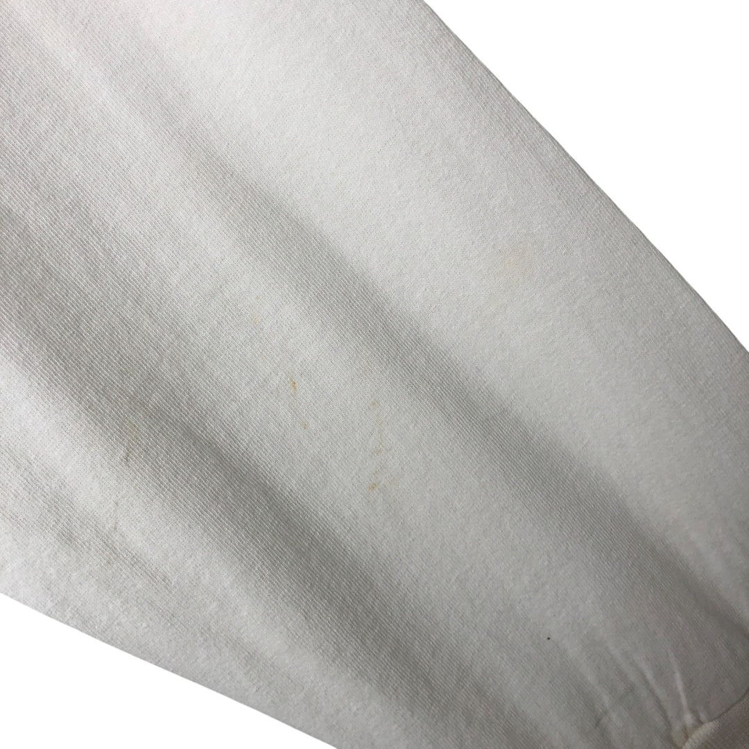 00'S Adidas long T-shirt, men's size L cotton white type Vintage Second Hand