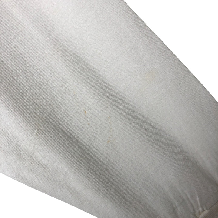 00'S Adidas long T-shirt, men's size L cotton white type Vintage Second Hand