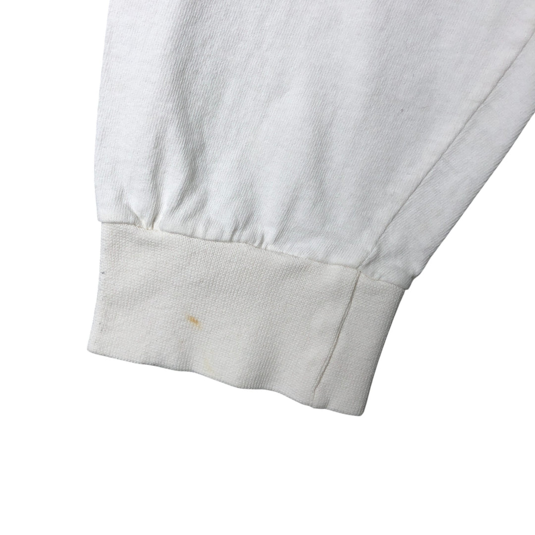 00'S Adidas long T-shirt, men's size L cotton white type Vintage Second Hand