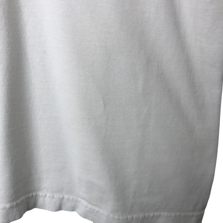 00'S Adidas long T-shirt, men's size L cotton white type Vintage Second Hand