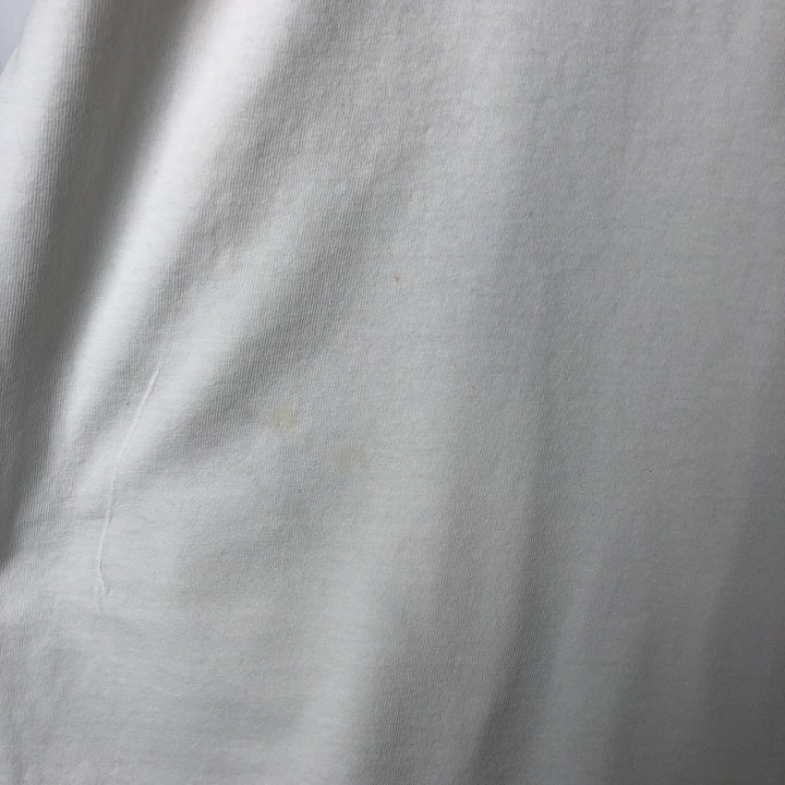 00'S Adidas long T-shirt, men's size L cotton white type Vintage Second Hand