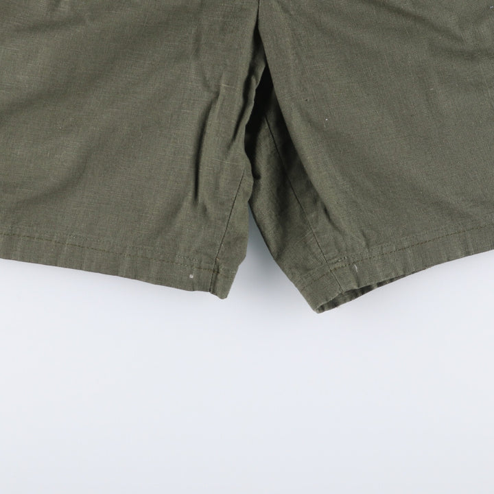 90'S Timberland WEATHERGEAR Two-pleat Linen Shorts, Men's, W34 equivalent, Vintage unclear Khaki type sage green Vintage Second Hand