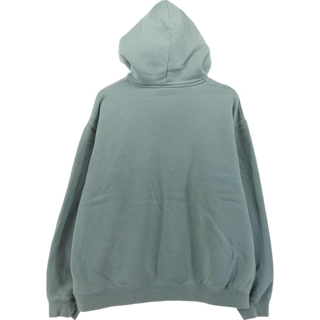 STUSSY sweatshirt pullover hoodie, men's size L cotton Mint green Vintage Second Hand