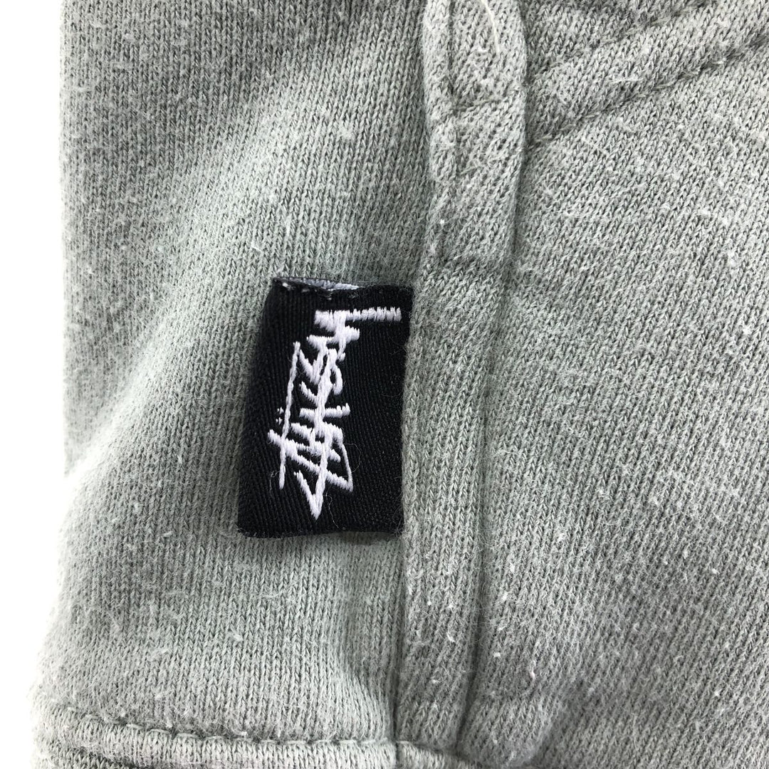 STUSSY sweatshirt pullover hoodie, men's size L cotton Mint green Vintage Second Hand
