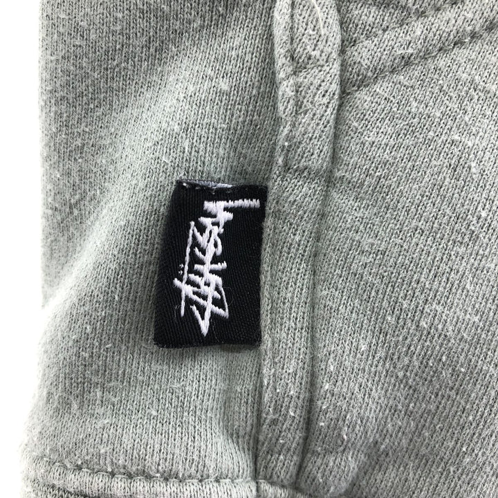 STUSSY sweatshirt pullover hoodie, men's size L cotton Mint green Vintage Second Hand