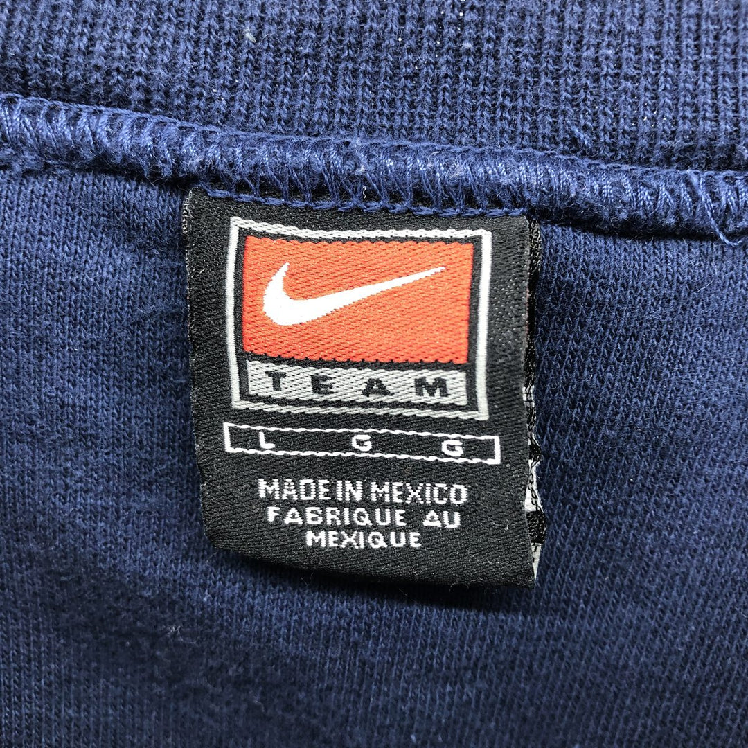 00'S Nike Team North Carolina University College Sweatshirt Trainer Men's L size cotton navy blue type Vintage Second Hand
