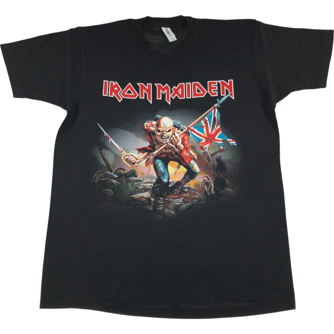 TULTEX IRON MAIDEN Iron Maiden Band T-shirt Band T Men's L size cotton black type Vintage Second Hand