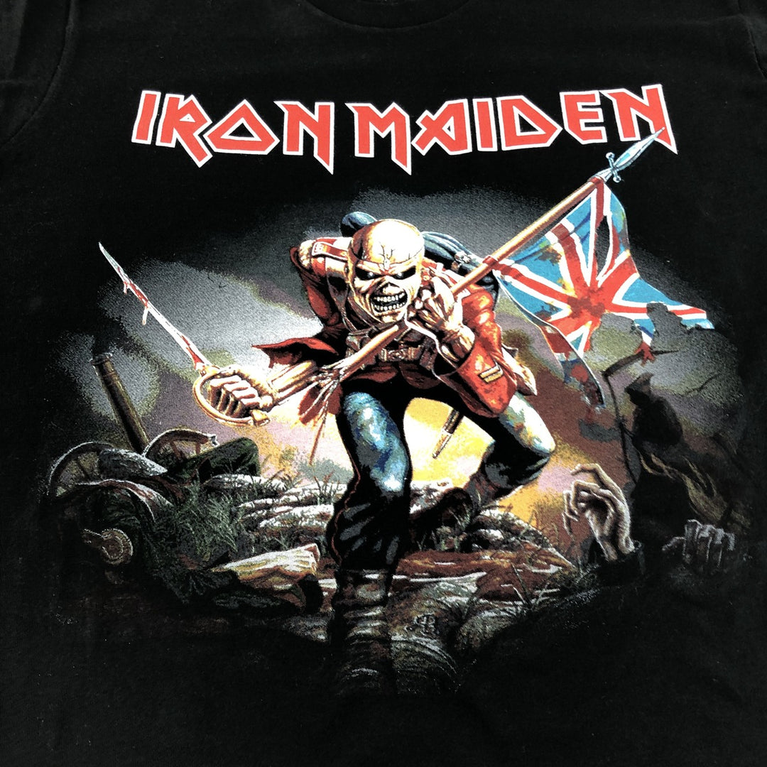TULTEX IRON MAIDEN Iron Maiden Band T-shirt Band T Men's L size cotton black type Vintage Second Hand