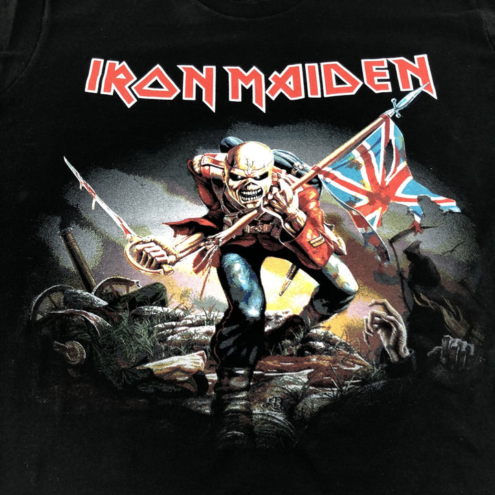 TULTEX IRON MAIDEN Iron Maiden Band T-shirt Band T Men's L size cotton black type Vintage Second Hand