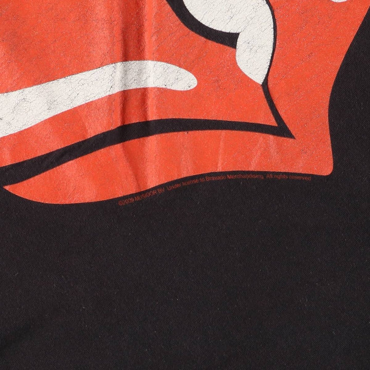 THE ROLLING STONES The Rolling Stones Band T-shirt Band T Men's L size cotton black type Vintage Second Hand