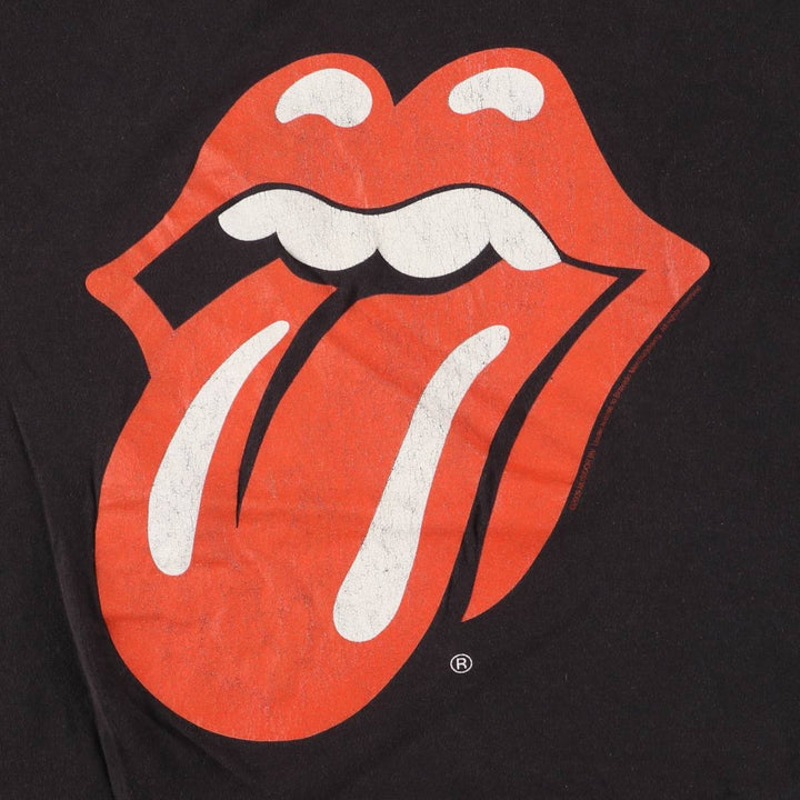 THE ROLLING STONES The Rolling Stones Band T-shirt Band T Men's L size cotton black type Vintage Second Hand