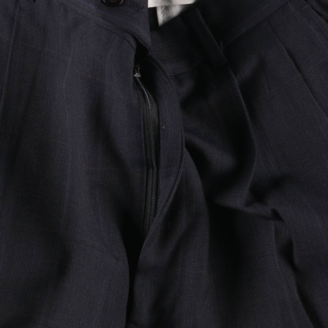 Pierre Cardin Check Pattern Two-pleat Slacks Pants for Men, W33 unknown black type Vintage Second Hand