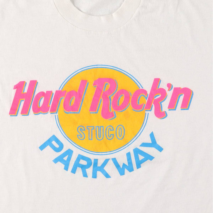80's Screen Stars HARD ROCK CAFE Hard Rock Cafe Advertising T-shirt Made in USA Men's XL Vintage cotton white type Vintage Second Hand