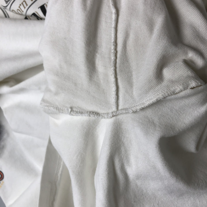 00'S Harley-Davidson Hanes Long Sleeve T-Shirt Made in USA Men's Size L cotton white type Vintage Second Hand