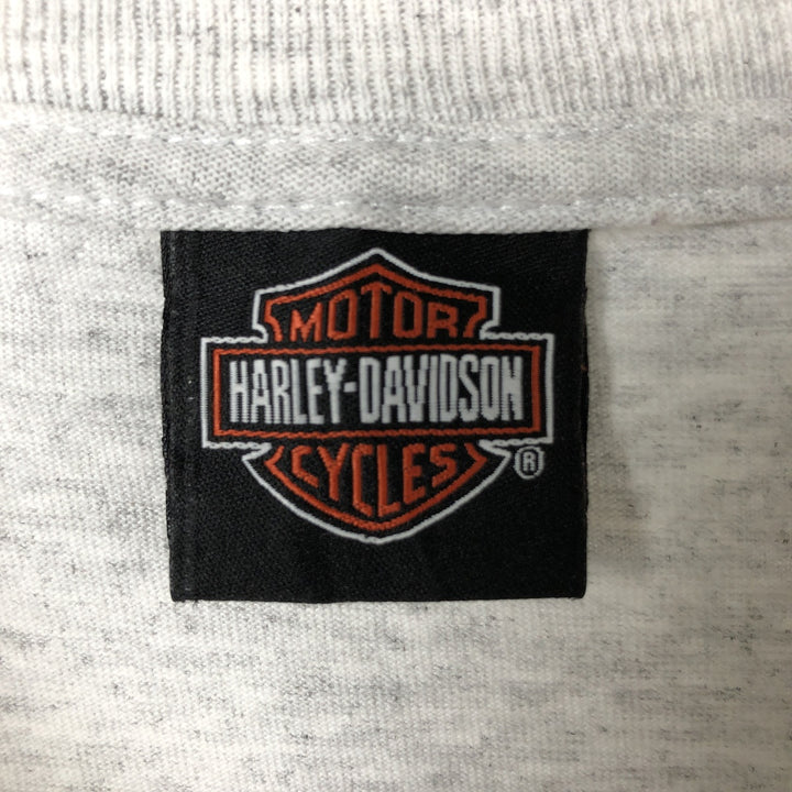 Harley-Davidson Eagle Pattern Long T-shirt, Men's L size unclear gray type Vintage Second Hand