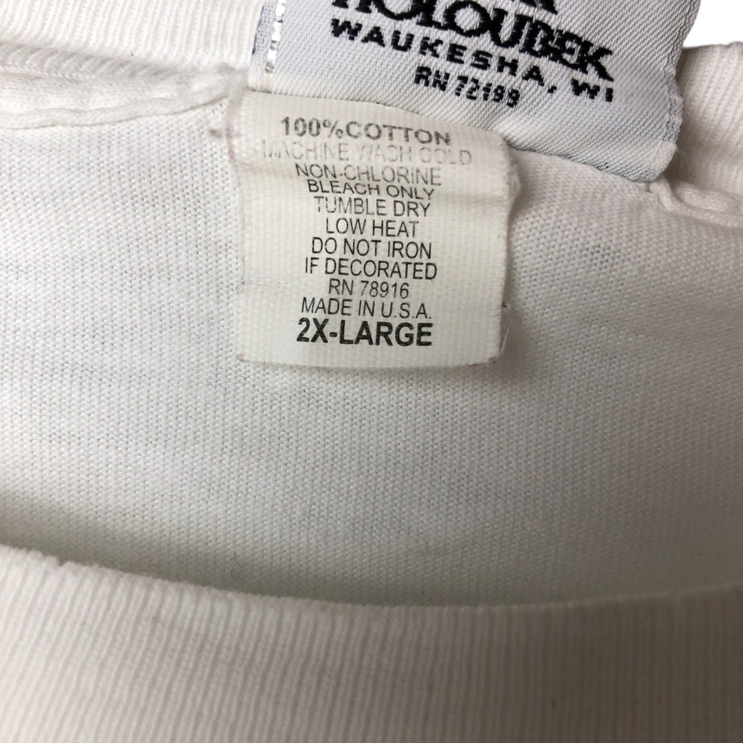 00'S Harley-Davidson Long Sleeve T-Shirt Made in USA Men's XXL cotton white type Vintage Second Hand