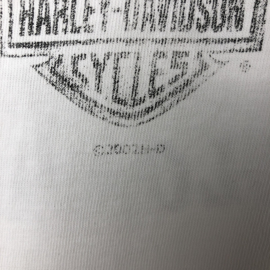 00'S Harley-Davidson Long Sleeve T-Shirt Made in USA Men's XXL cotton white type Vintage Second Hand
