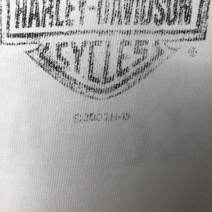 00'S Harley-Davidson Long Sleeve T-Shirt Made in USA Men's XXL cotton white type Vintage Second Hand