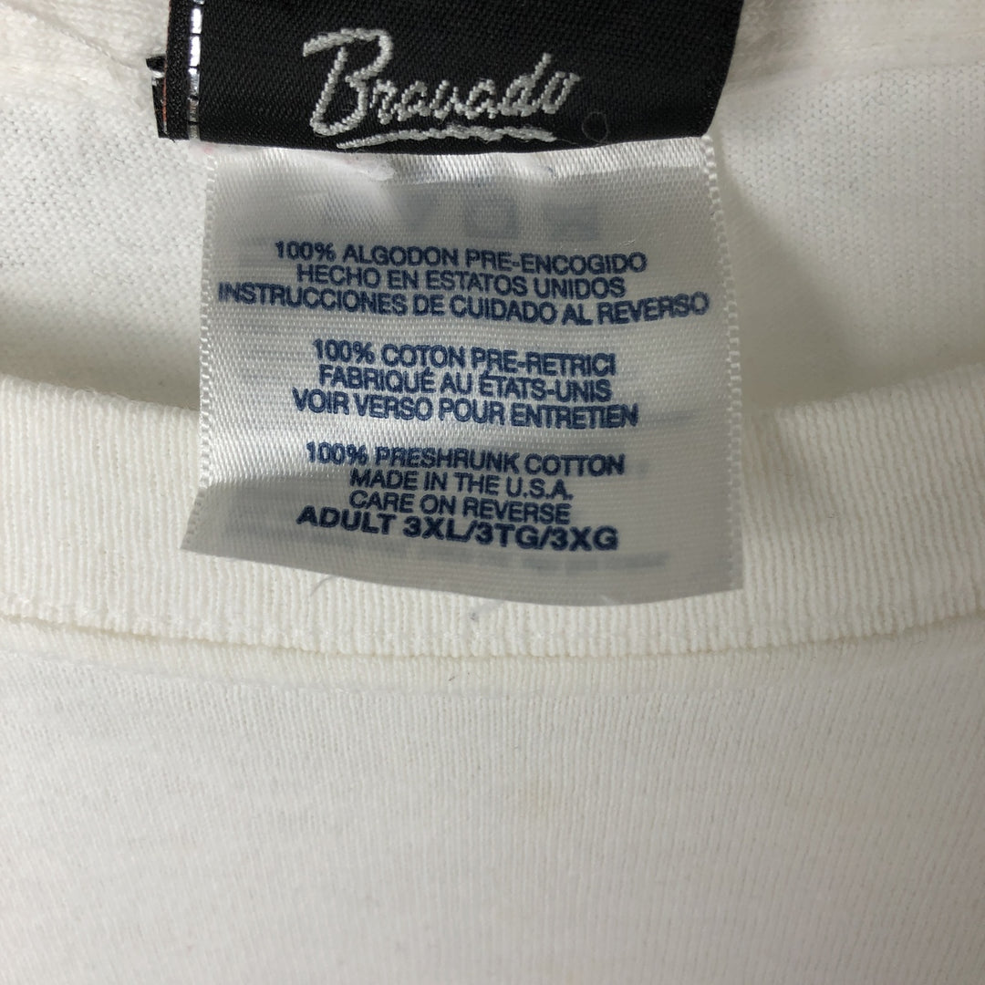 Big size Harley-Davidson long T-shirt, made in the USA, equivalent to men's XXXL cotton white type Vintage Second Hand