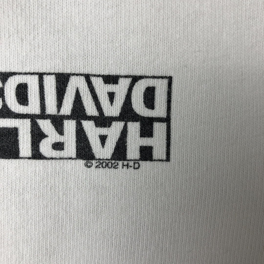 00'S Harley-Davidson Long Sleeve T-Shirt, Men's XL Size cotton white type Vintage Second Hand