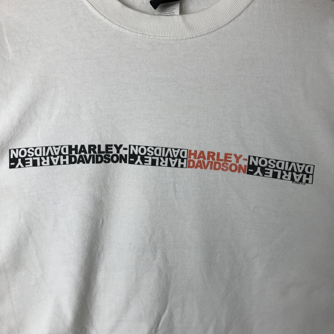 00'S Harley-Davidson Long Sleeve T-Shirt, Men's XL Size cotton white type Vintage Second Hand