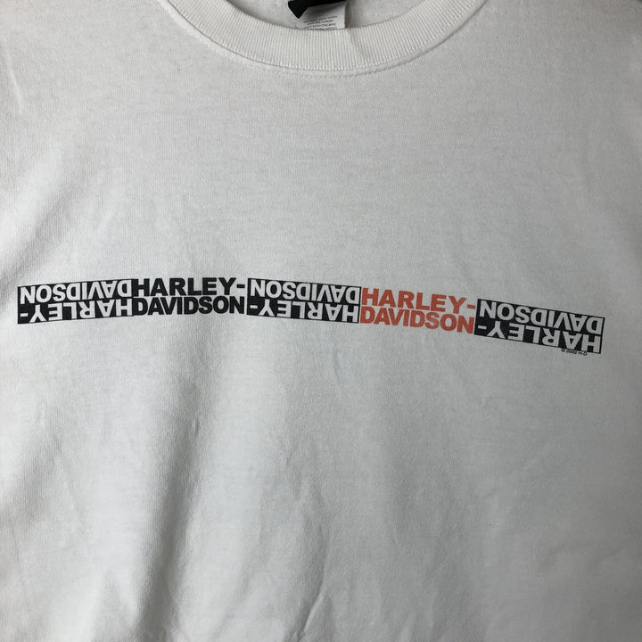 00'S Harley-Davidson Long Sleeve T-Shirt, Men's XL Size cotton white type Vintage Second Hand