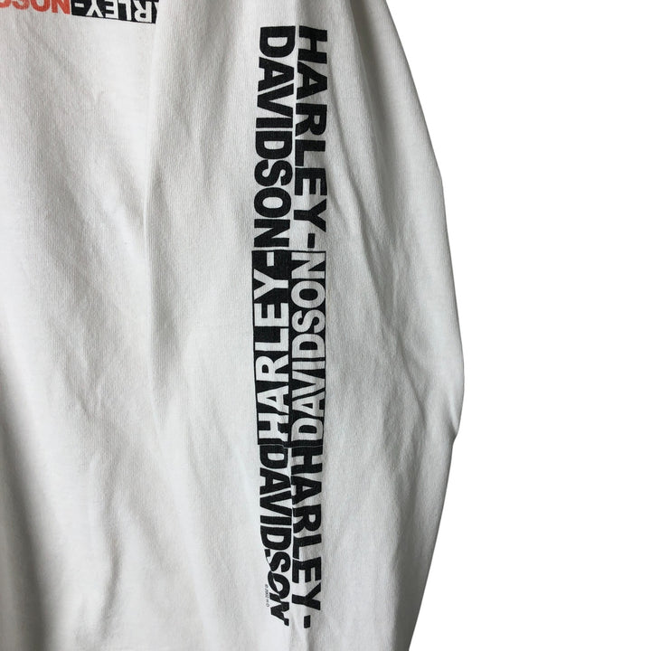 00'S Harley-Davidson Long Sleeve T-Shirt, Men's XL Size cotton white type Vintage Second Hand