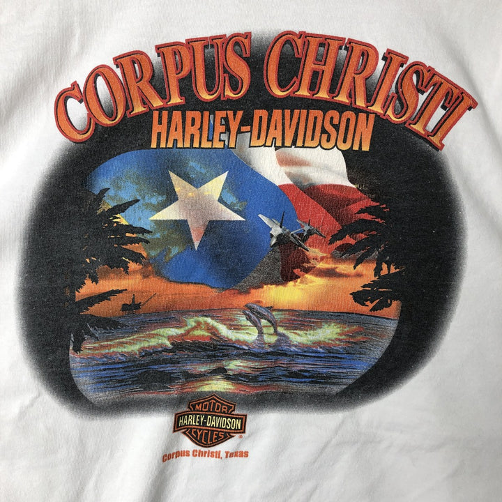 00'S Harley-Davidson Long Sleeve T-Shirt, Men's XL Size cotton white type Vintage Second Hand