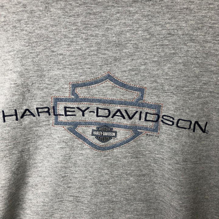 00'S Harley-Davidson Hanes Long Sleeve T-Shirt Made in USA Men's XL cotton gray type Vintage Second Hand