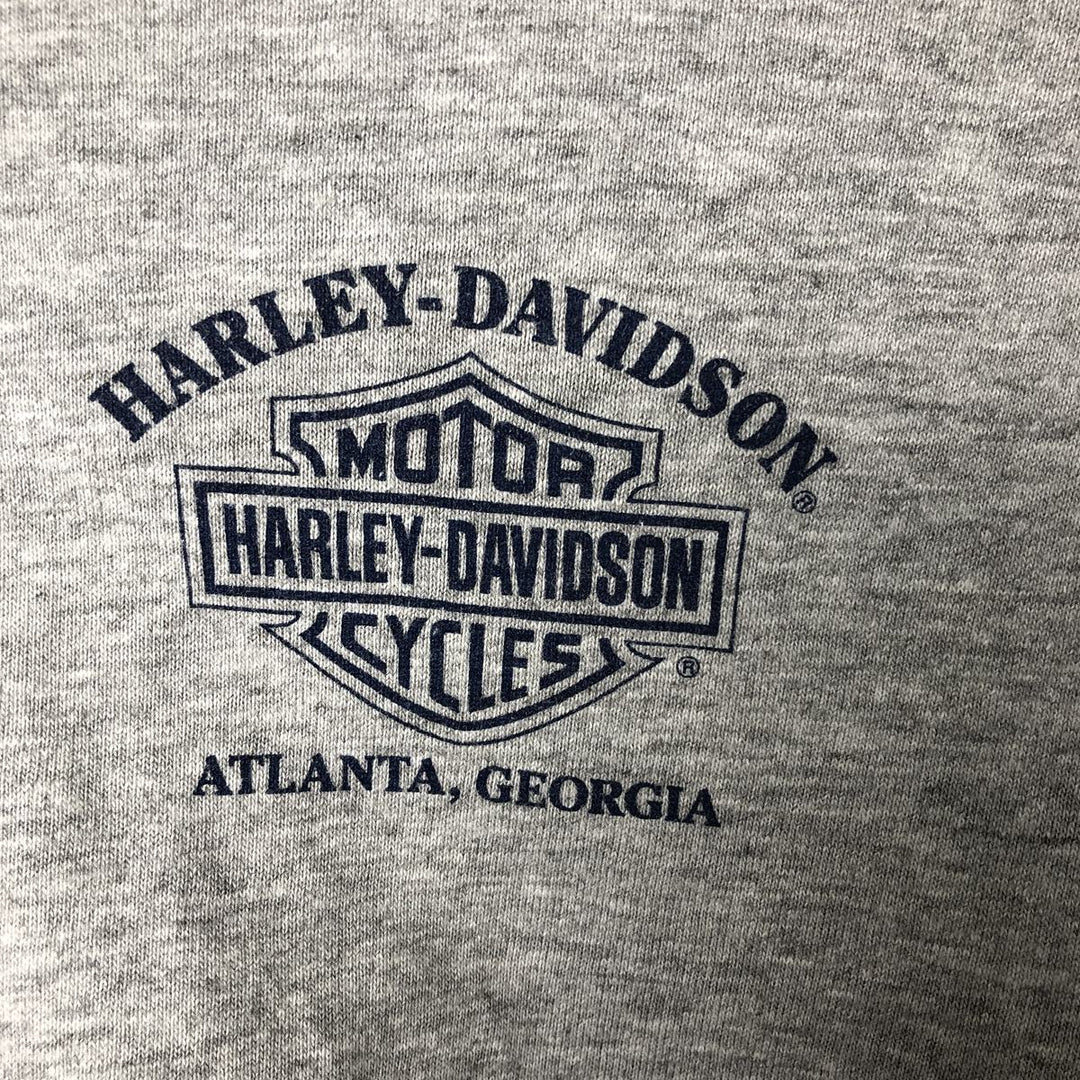 00'S Harley-Davidson Hanes Long Sleeve T-Shirt Made in USA Men's XL cotton gray type Vintage Second Hand