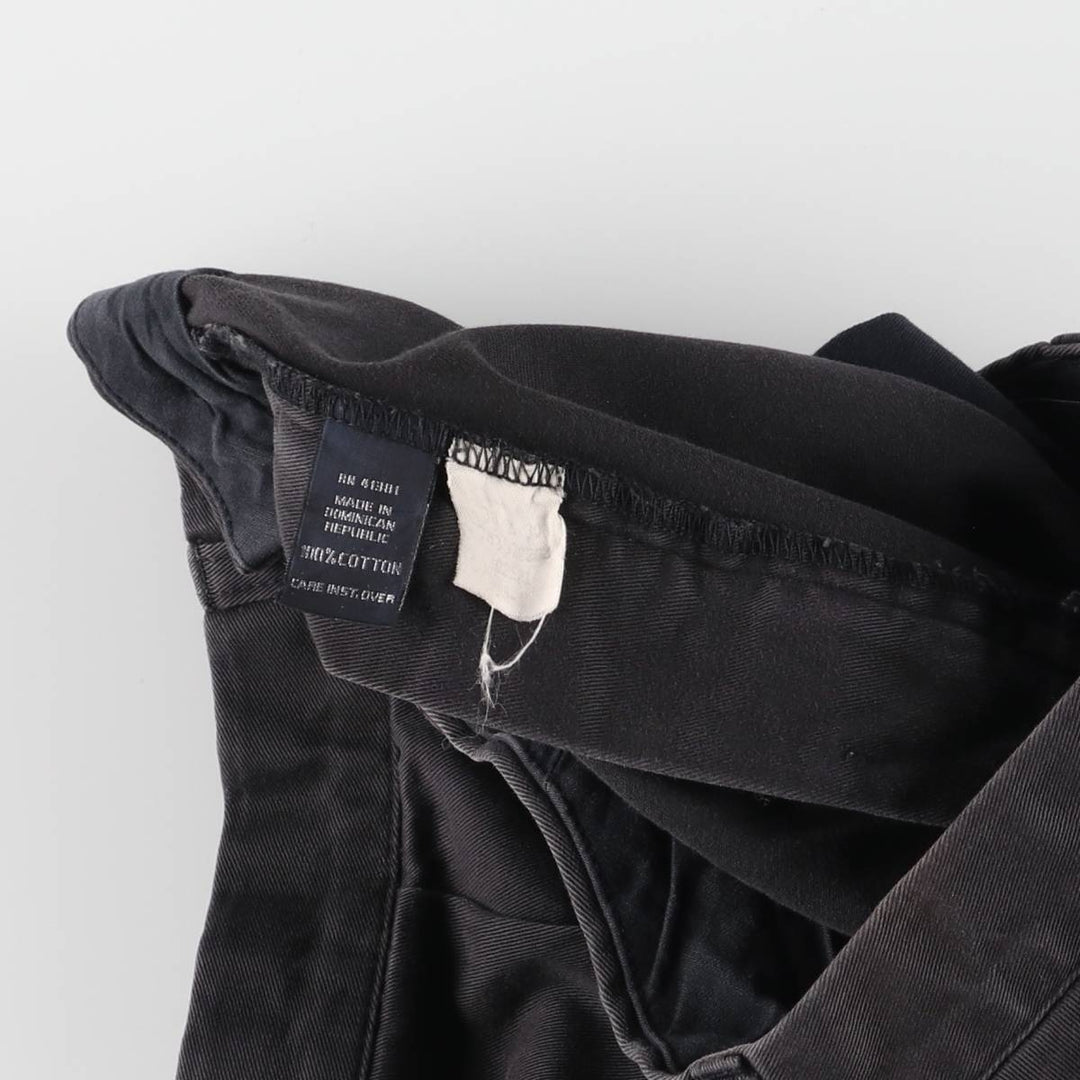 Ralph Lauren POLO by Ralph Lauren ANDREW PANT Two-pleat chino pants for men, equivalent to w37 cotton black type Vintage Second Hand