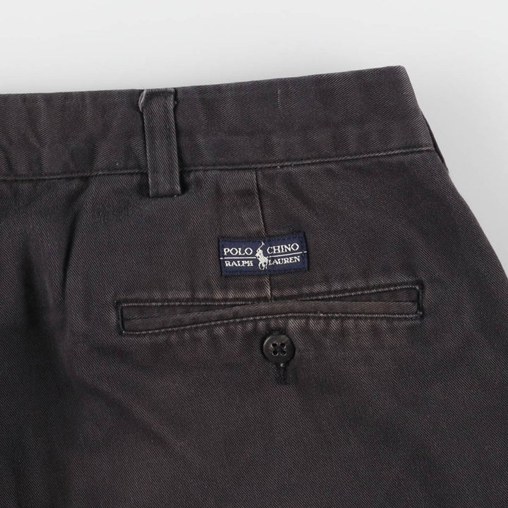 Ralph Lauren POLO by Ralph Lauren ANDREW PANT Two-pleat chino pants for men, equivalent to w37 cotton black type Vintage Second Hand