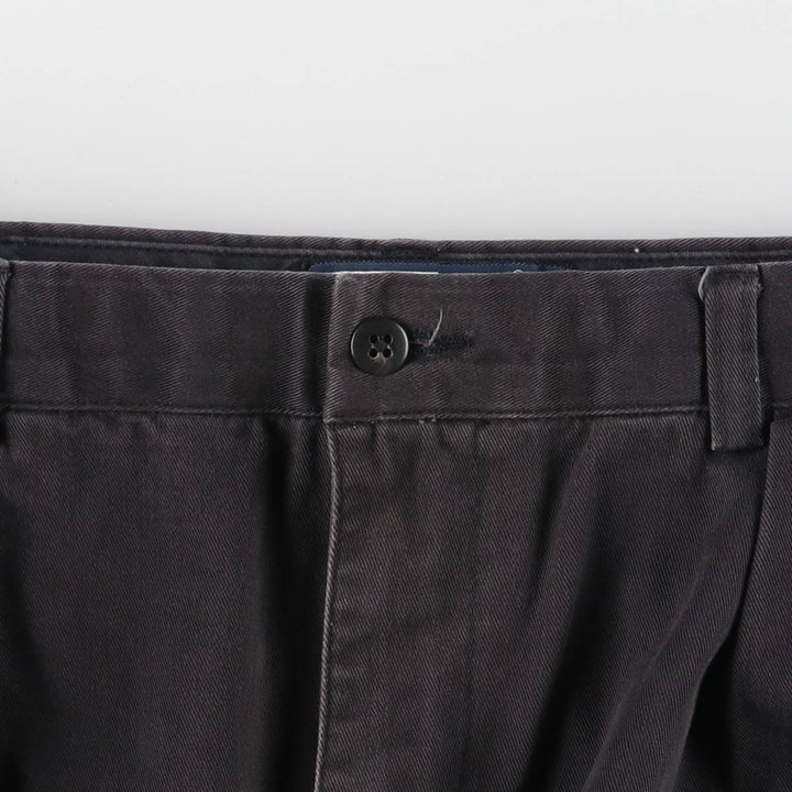 Ralph Lauren POLO by Ralph Lauren ANDREW PANT Two-pleat chino pants for men, equivalent to w37 cotton black type Vintage Second Hand