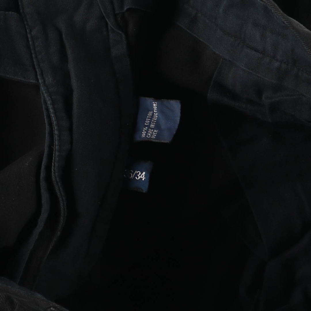 Ralph Lauren POLO by Ralph Lauren PROSPECT PANT Chino pants for men, equivalent to w35 cotton black type Vintage Second Hand