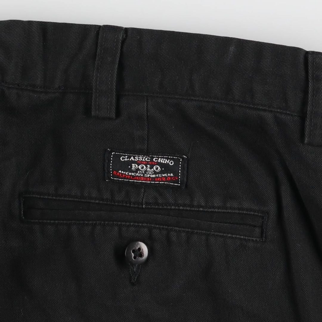 Ralph Lauren POLO by Ralph Lauren PROSPECT PANT Chino pants for men, equivalent to w35 cotton black type Vintage Second Hand