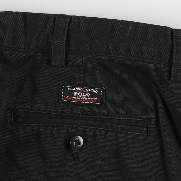 Ralph Lauren POLO by Ralph Lauren PROSPECT PANT Chino pants for men, equivalent to w35 cotton black type Vintage Second Hand