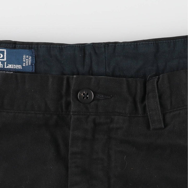 Ralph Lauren POLO by Ralph Lauren PROSPECT PANT Chino pants for men, equivalent to w35 cotton black type Vintage Second Hand
