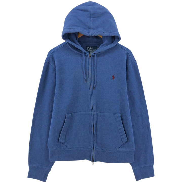 Ralph Lauren Sweat Full Zip Hoodie, Men's M cotton blue type Vintage Second Hand