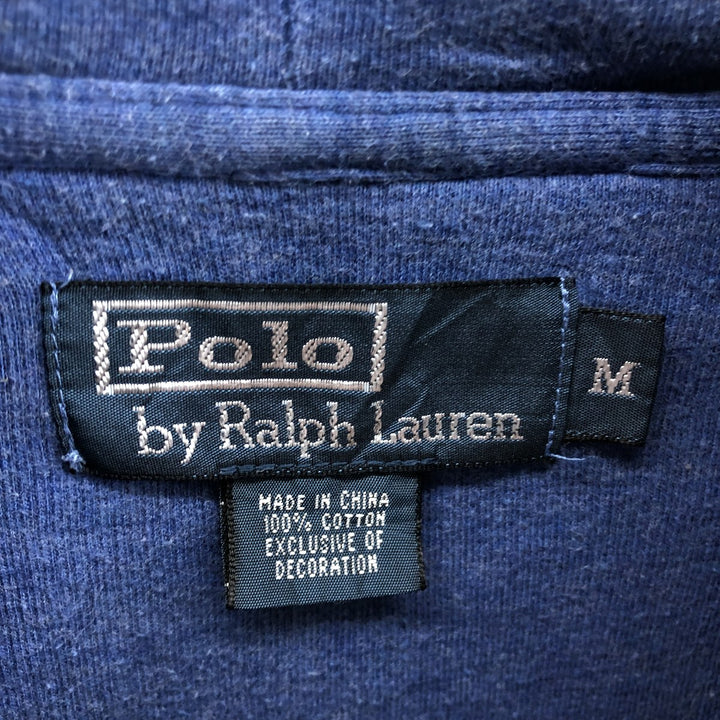 Ralph Lauren Sweat Full Zip Hoodie, Men's M cotton blue type Vintage Second Hand