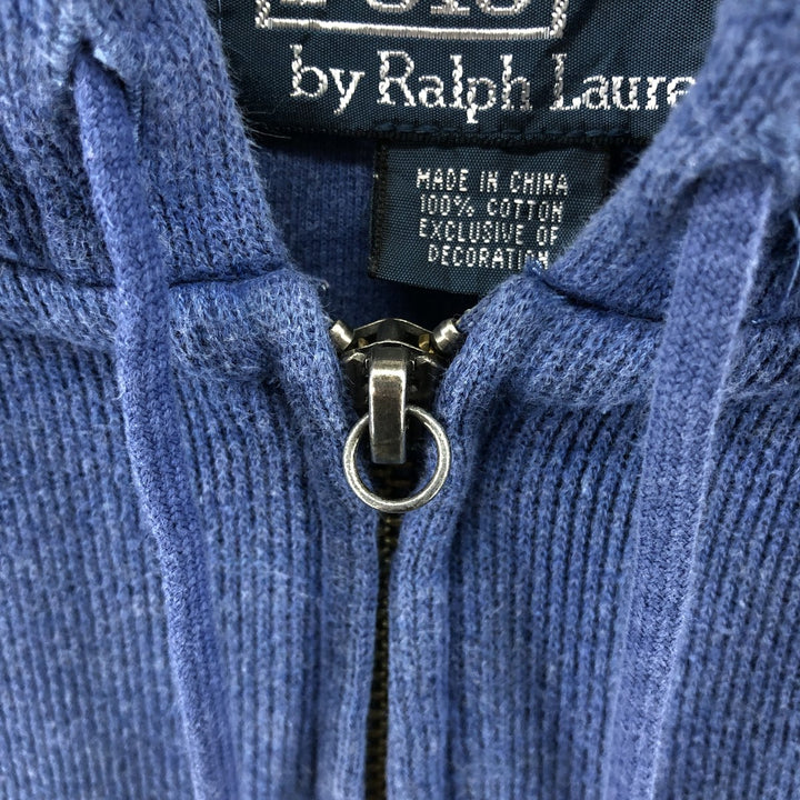 Ralph Lauren Sweat Full Zip Hoodie, Men's M cotton blue type Vintage Second Hand